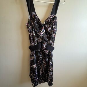 BCBGeneration Ruffle Front Midi Dress